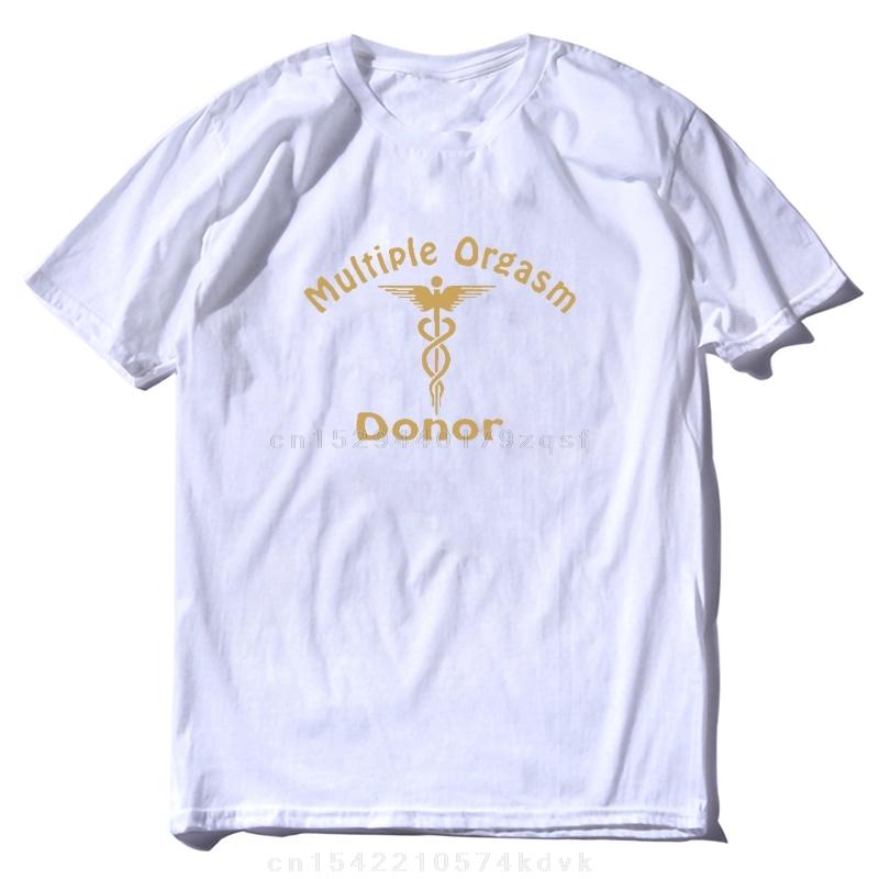 Black Humor Orgasm Donor Funny Humor American Pie Movie Novelty Gift Men T-shirt Woman Funny Fashion Casual Cotton Printed Shirt
