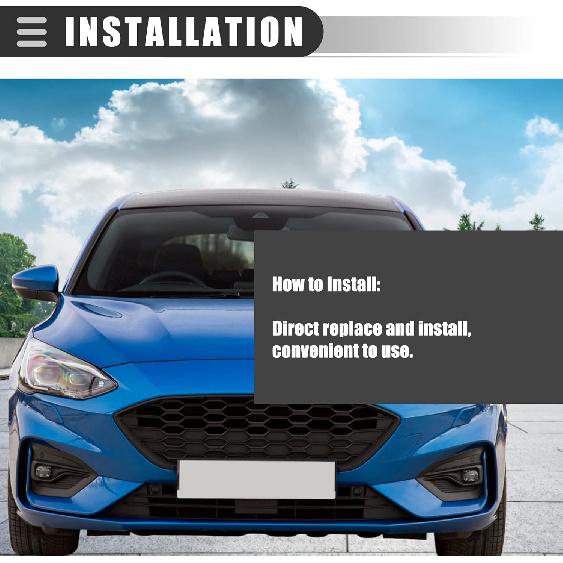 Motoforti Front Windshield Washer Nozzles Kit, Windshield Washer Hose, for Ford Edge 2007-2011, with 3pcs Connectors, Plastic, Rubber, 8S4Z17603AA,