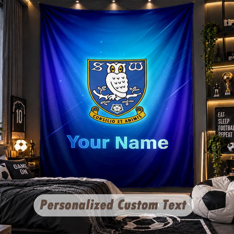 TapestrySheffield Wednesday FC Custom Name Text Personalized Wall Hanging Tapestry Home Wall Decor