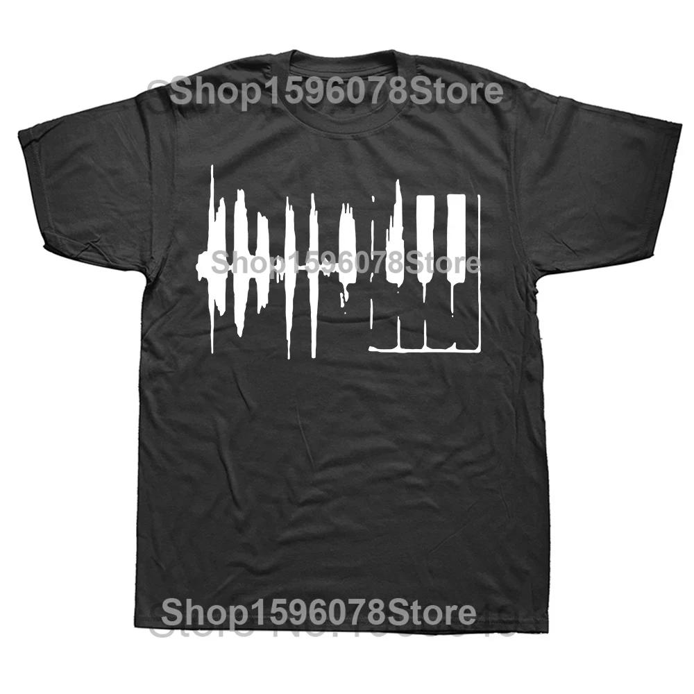 Funny Don't Touch My Piano T Shirt Summer Style Graphic Cotton Streetwear Music Band Keyboard Player Gifts T-shirt Mens Clothing