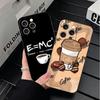 Black Coffee Fashion Style Soft Phone Case for iPhone 16 16E 17 Air 15 Pro Max 14 Plus 13 Mini 11 12 7 Black Cover Back Shell