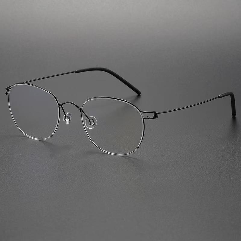 Denmark Brand Retro Oval Round Handmade Round Ultralight Air Titanium Glasses Frame Women Fashion Eyeglasses Eyeglass Man Robin