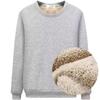 Autumn Winter Fleece Lined Men'S Warm Top Korean Fashionable Long Sleeved Base Shirt Plush Casual Warm Underwear T-Shirt