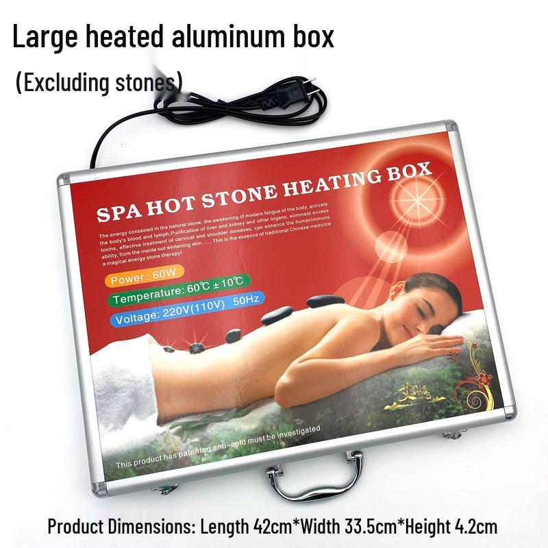 20-Piece Set: Heated Volcanic Stones & Essential Oils for Spa Massage Therapy