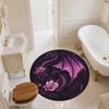 Purple Dragon,Round Area Rug,Carpet Rug for Living Room Bedroom Sofa Playroom Decor,Non-slip Floor Mat