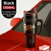 Stainless Tumbler Cup with Straw and Handle Keep Hot and Cold Thermal Bottle Outdoor Portable Large Capacity Coffee Mug 1300ML
