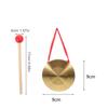9/12/15cm Mini Gong Instrument Chinese Traditional Percussion Instrument Copper Gong with Beater for Kid Toy Celebration
