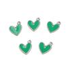 10pcs Gold Plated 10*12mm Stainless Steel Charm Enamel Heart Pendants Mixed Accessories For DIY Necklaces Making Findings
