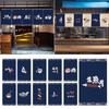 Japanese Style Door Head Half-curtain Noren Cuisine Izakaya Sashimi Seafood Restaurant Decor Short Curtains Kitchen Partition
