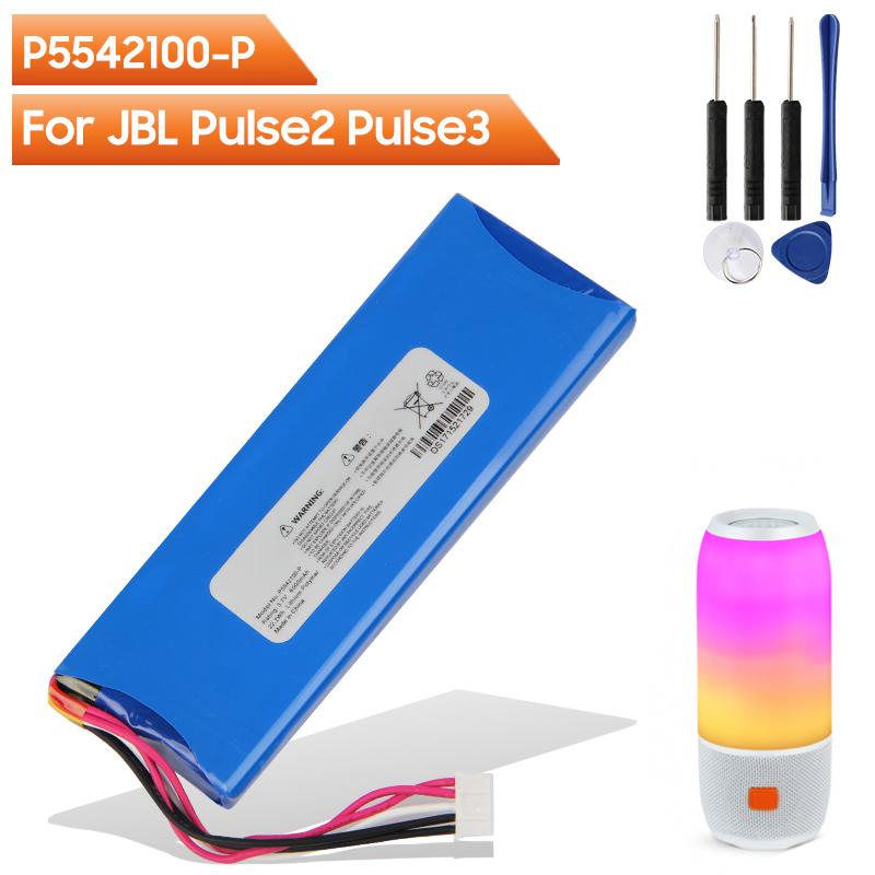 Replacement Battery P5542100-P For JBL Pulse2 Pulse3 Pulse 2 Pulse 3 Bluetooth Audio Outdoor Speaker Battery 6000mAh
