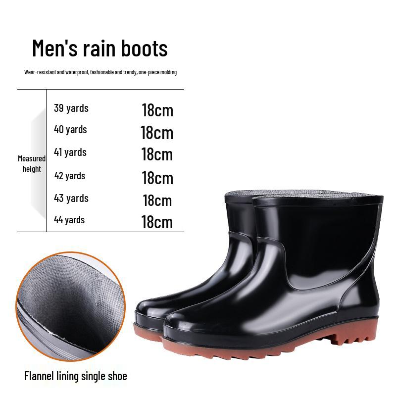Men's High-Top Waterproof Mesh Boots for Fall and Winter – Lightweight, Warm, Wear-Resistant Rubber Work Shoes