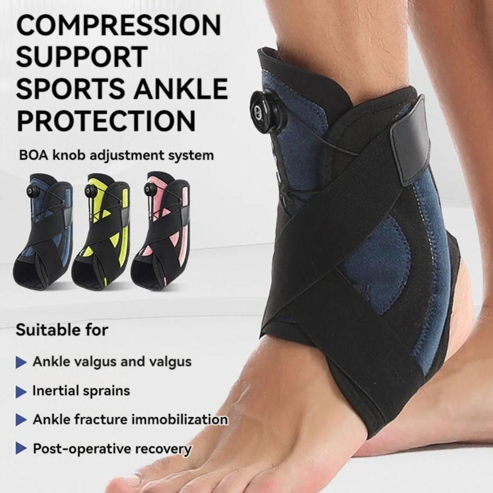 Verstellbarer Knopf Knöchelstütze Bandage Anti-Bruch Fixiert Sport Knöchelprotektoren Atmungsaktiv Druckunterstützung Knöchel Stabilisatoren