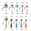 Measuring Spoon Set With Anti-Slip Silicone Handles Stainless Steel Food Grade Spoon Baking And Cooking Cups Portable Storage