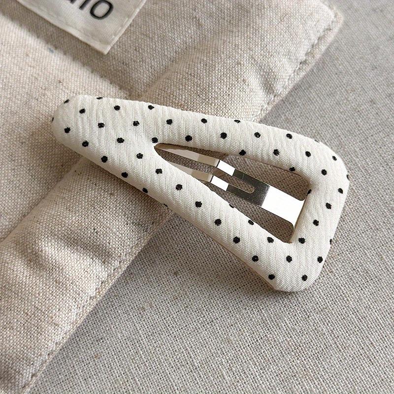 Korean Style Polka Dot Triangle Hair Clip Women's Fashionable and Simple BB Clip Hair Accessories