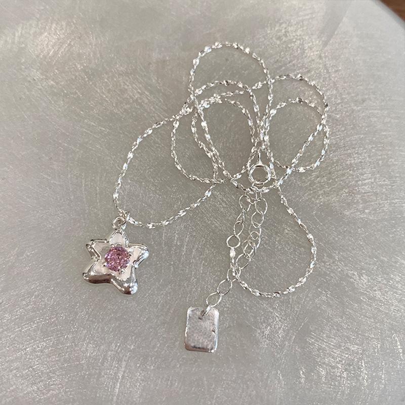 PANJBJ 925 Sterling Silver Irregular ShellNecklace for Women Minimalism Fashion Design Trend Sweet Jewelry Gift Dropshipping