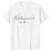 Engagement Bridal Wedding Party T-shirt Team Bride Squad Bridesmaid Tops Maid of Honour Tshirt Bachelorette Hen Party EVJF Tees