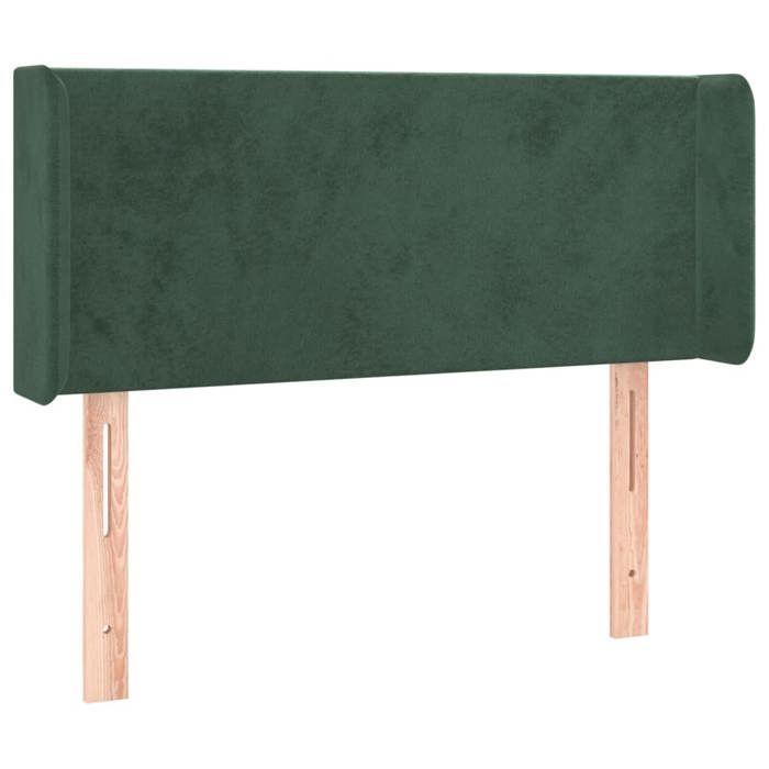 VidaXL Tête de Lit à LED Meuble de Chambre à Coucher Accessoire de Lit Simple Tête de Cadre de Lit Intérieur Vert Foncé 3122995