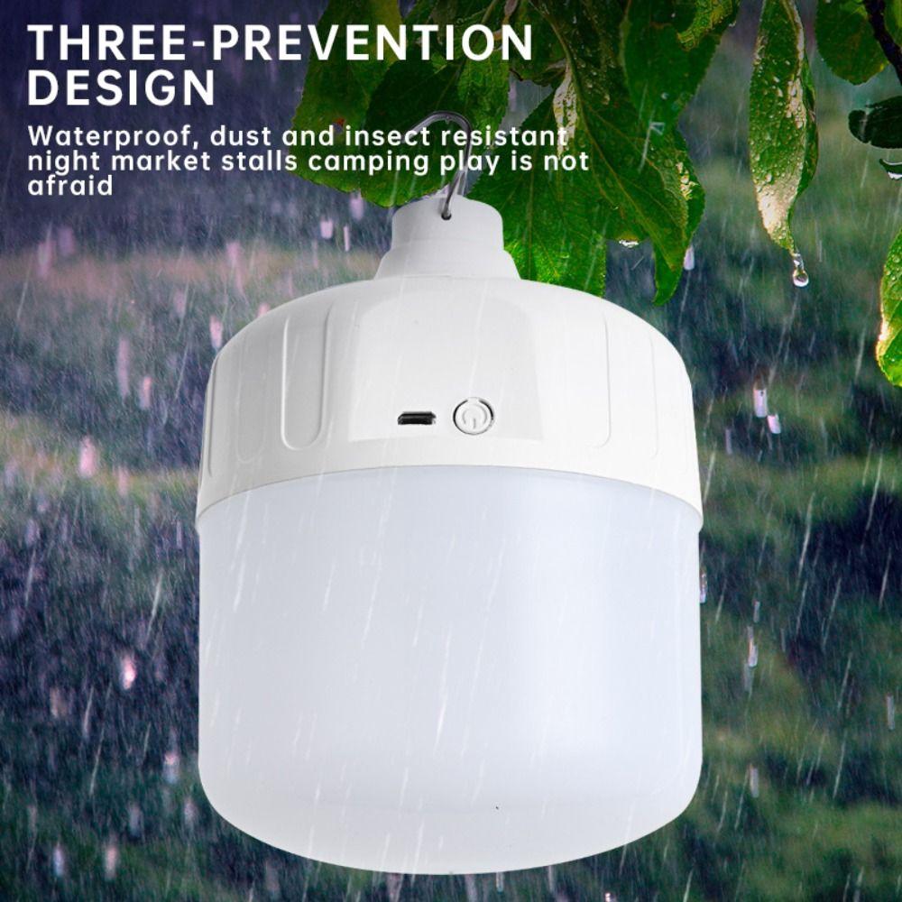 New USB Rechargeable LED Lamp Bulbs 30W Super Bright Emergency Light Waterproof Portable Hook Camping Light Fishing