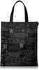Wally Tote Bag, Patterned, Vertical Handle, 1801-3L21, Black