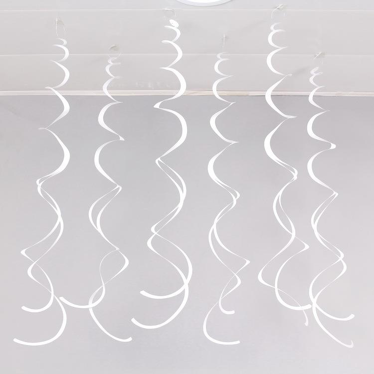 Festival & Birthday Swirl Ceiling Decorations: Hanging PVC Ornament for Windows, Corridors, and More.