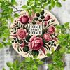 Home Sweet Home Tulip Engraved Metal Sign Rustic Country Iron Plaque Durable Waterproof Wall Decor for Indoor Outdoor