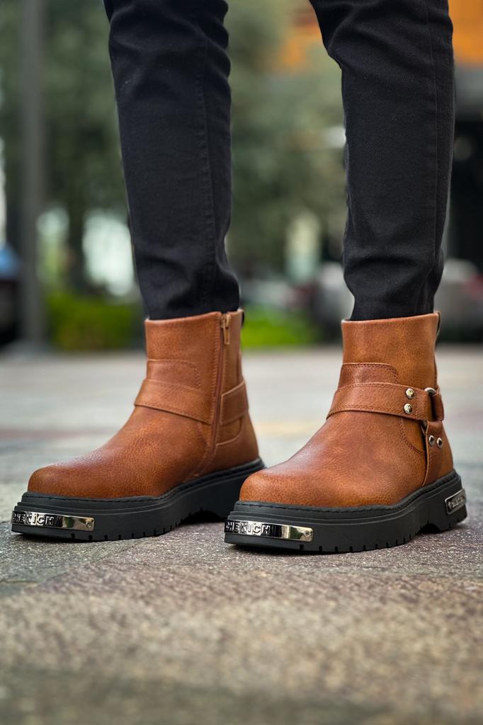 Chekich H Neue Kollektion CH227  Yukon Herrenstiefel Weiß Schwarz Braun Tan