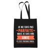 Tote Bag - PLANETEE - a Perfect Friend Black - Cotton - Black - Printed In France