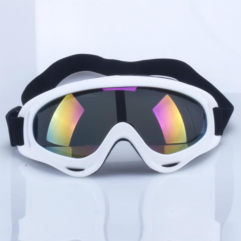 White X400 Windproof Safety Goggles Skiing Cycling Motorbike Outdoor Sports Anti-Fog UV Protection White