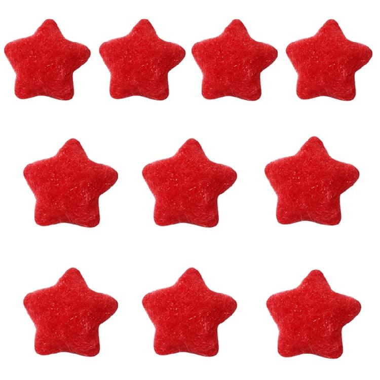 10 Pcs Plush Star Appliques Decorative Patches Sew on Patches Star Patches for Bag Shoe Hairpin Decorations
