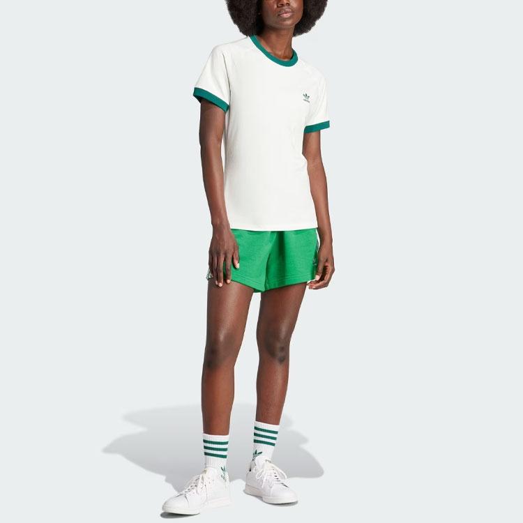 (WMNS) Adidas Originals Vrct Graphic T-Shirt Asia Sizing 'White Green' Women's IN4110