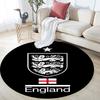 England Football   Round Rug, Non Slip Washable Circular Carpet For Living Room Bedroom Playroom, Sports Fan Decor, Holiday Birthday Gift