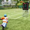 Folding Lacrosse Rebounder for Backyard, 3x8 Ft Volleyball Bounce Back Net, Pitchback Throwback Baseball Softball Return Training Screen, Adjustable