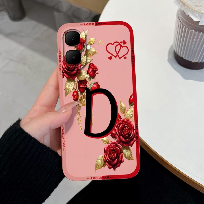 Pretty Flower Letter Pattern Case For Infinix Smart 10 9 8 7 Plus GT 30 20 10 Zero 30 Phone Cover Soft Matte Silicone Dustproof Shell For Infinix Capa