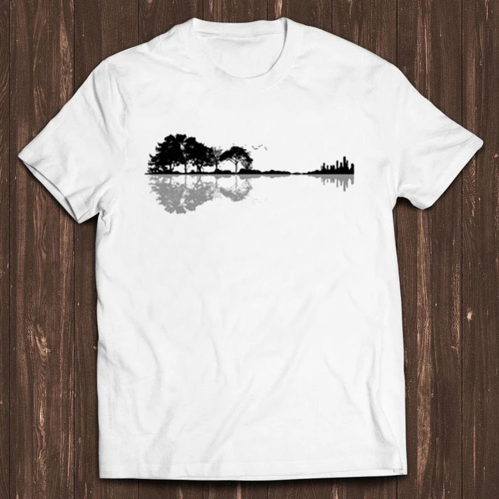 Guitar Tree T Shirt Nature Forest Climate Change Music Cool Gift Tee C211 3XL
