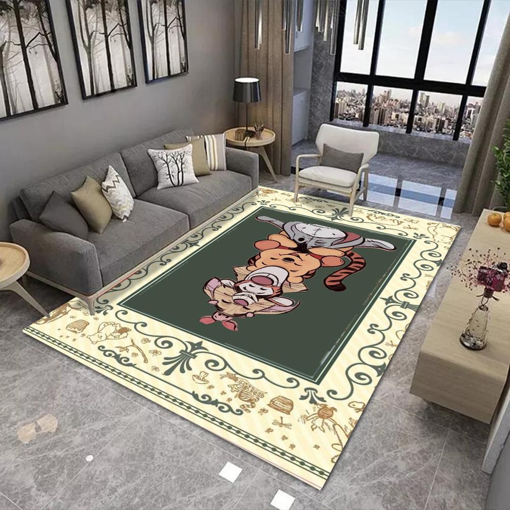 Winnie the Pooh Tištěný Oblastní Koberec Koberec pro Domácí Obývací Pokoj Ložnici Pohovku Rohožka Kuchyňská Dekorace Protiskluzová Podložka na Podlahu Dekorace