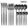 4/6/16/24pcs Home Portuguese Style Cutlery Set Restaurant Hotel Steak Knife Fork Spoon Dessert Spoon