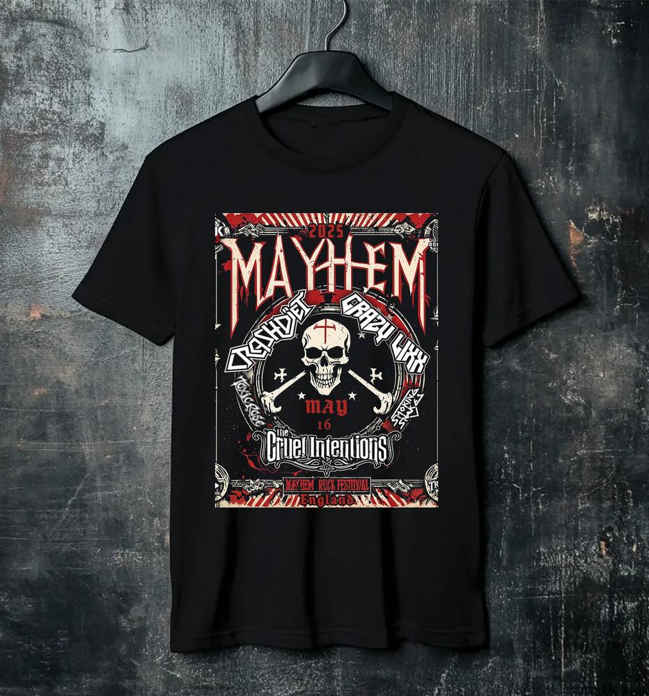 NEW Mayhem Rock Festival 2025 T Shirt Black All Size Gift Fans AL785