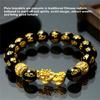 Traditional Chinese Alloy Bracelet for Attracting Wealth Elastic Beaded Handchain Fashionable Good Luck Charm Wristchain