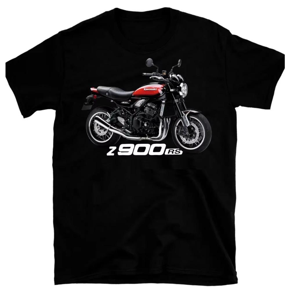 Men's Z900 RS Japanese Motorcycle Classic T-Shirt 100% Cotton Round Neck Motorcycle T-Shirt Summer Short Sleeve Casual T-Shirt