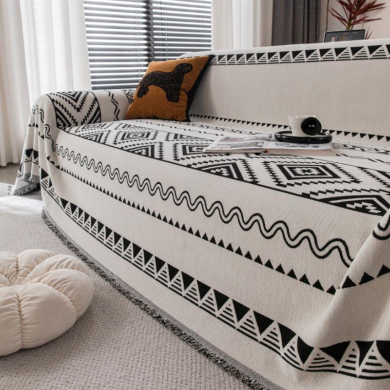 Богемный водонепроницаемый чехол на диван из шенилла всесезонная подушка для дивана нескользящая наклейка покрывало 180130cm 4129₽