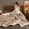 Taffeta Composite Lamb and Milk Fleece Blanket - Multifunctional Gift for Napping and More