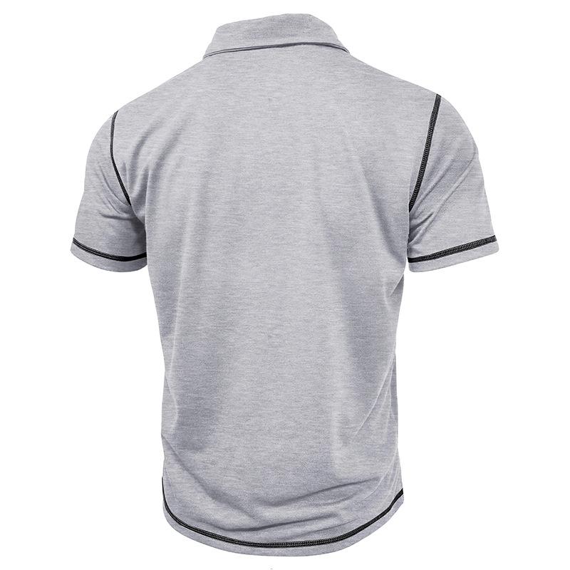 New Summer Men's Short-sleeved Polo Shirt Men's Colour Blocking Lapel Polo Shirt Men's Body Shirt