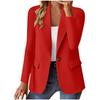 Veste blazer pour femme à manches longues, couleur unie, avec doublure et épaulettes, fermeture à un bouton, vêtement d'extérieur décontracté d'affaires