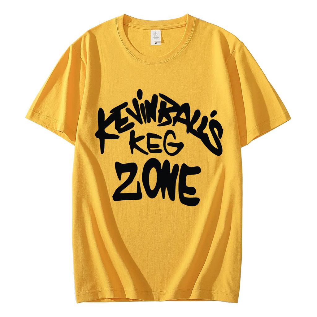 TV Series Shameless Kevin Balls Keg Zone Print Tshirt High Street Fashion Trend T Shirt Men Women Casual Loose Cotton Tshirts
