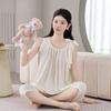 2026 Women's Summer Cloud Cotton Pajama Set: Lightweight Vest & Cropped Pants, Convertible to Relaxed Style