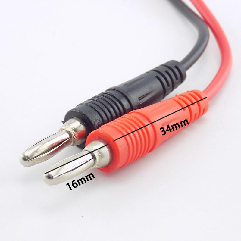 2pcs Test Wire 1M Long Alligator Clip To Banana Plug Test Cable Double Wire Clamp Wire For Esting Probe Multimeter