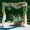 180cm Artificial Eucalyptus Garland with White Flowers for Home Festival Wall Hanging Garden Wedding Backdrop Arch Party Decor 5