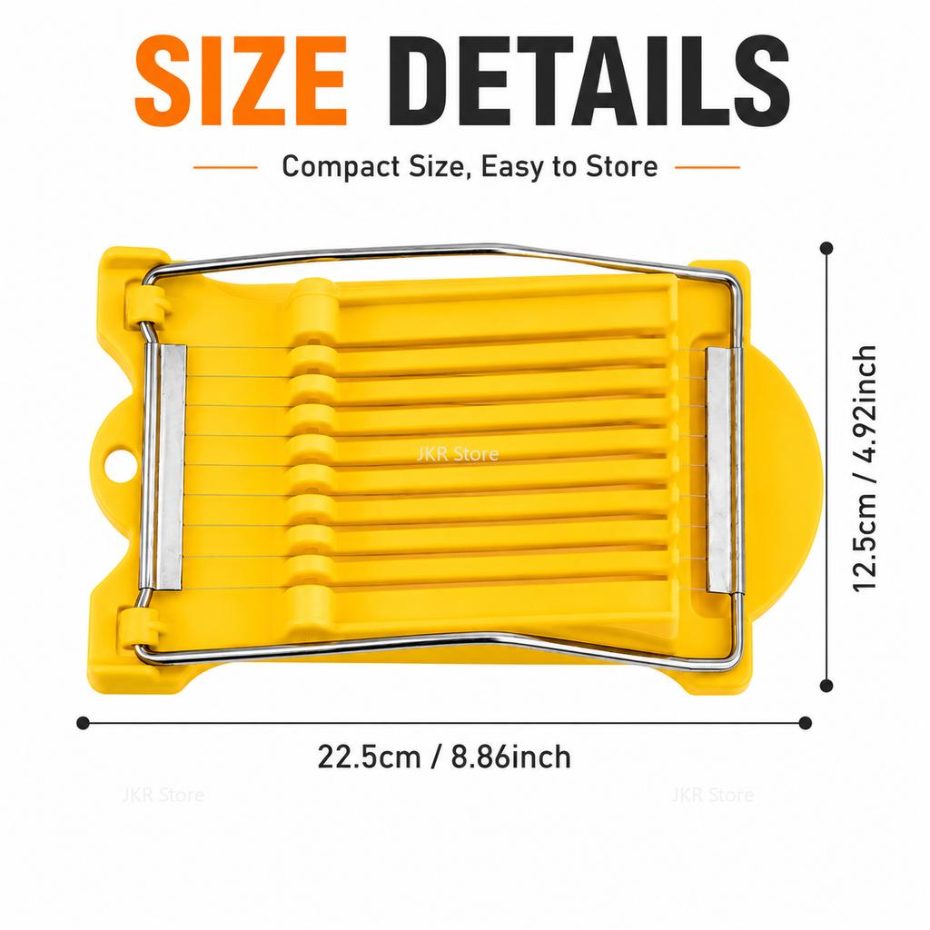 Stainless Steel Kitchen Egg Cutter Food Slicing Tool for Banana Cheese Strawberry Luncheon Meat Fruit Preparation