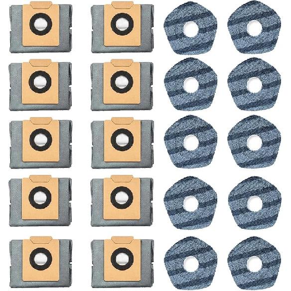 Pymin 20 Pack Replacement Accessories for eufy X10 Pro Omni Robot Vacuum Cleaner, 1 Main Brush, 4 Filter, 6 Dust Bag,4 Mop Pads, 4 Side Brush,1