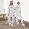 Couple Letter Print Hoodie Tracksuit Men Women Casual Sportswear Set